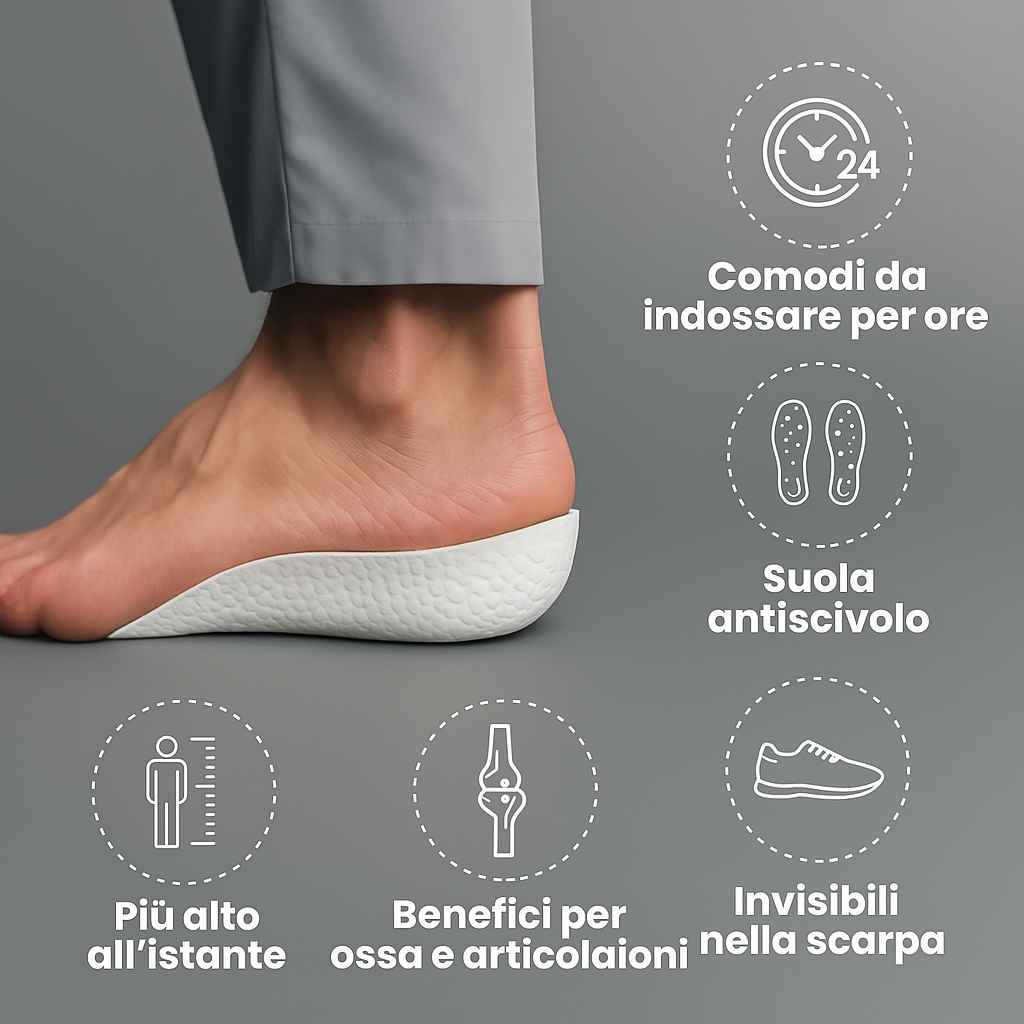 AlzaStatura™ - Paio di 2 solette - L’altezza che ti mancava, la fiducia che aspettavi.