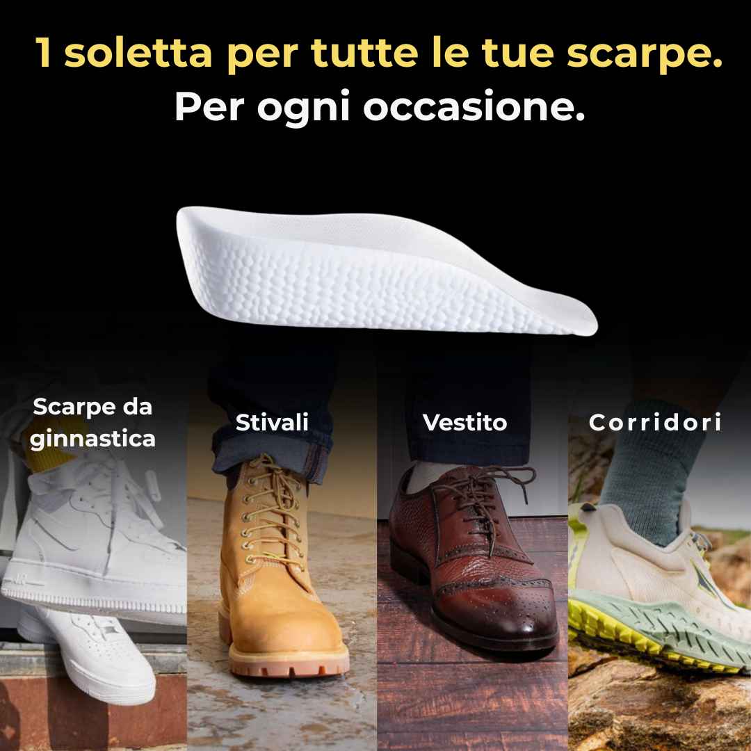 AlzaStatura™ - Paio di 2 solette - L’altezza che ti mancava, la fiducia che aspettavi.
