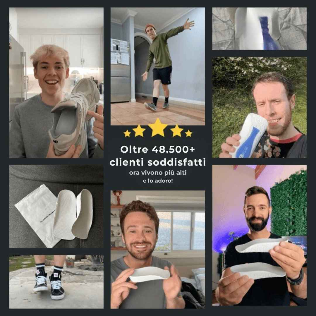 AlzaStatura™ - Paio di 2 solette - L’altezza che ti mancava, la fiducia che aspettavi.